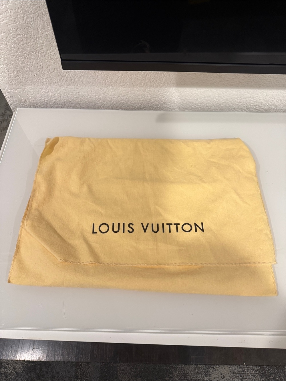 Louis Vuitton Light Yellow Logo Dust Bag